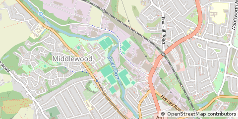 Map of Sheffield, South Yorkshire
