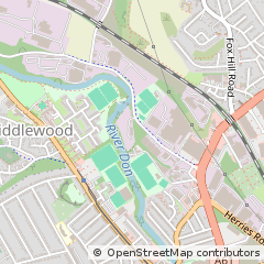 Map of Sheffield, South Yorkshire