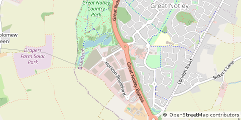 Map of Great Notley, Essex