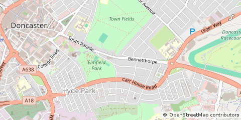 Map of Doncaster, South Yorkshire