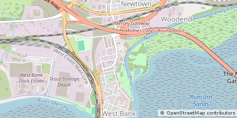 Map of Widnes, Cheshire