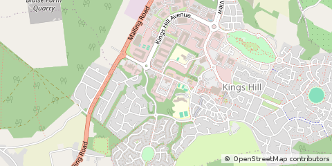 Map of West Malling, Kent