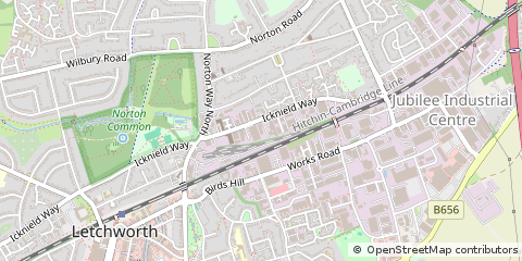 Map of Letchworth, Herts