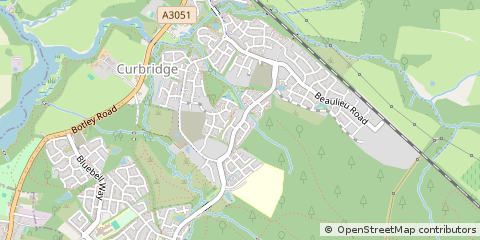 Map of Curbridge, Hampshire