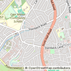 Map of Leeds, West Yorkshire