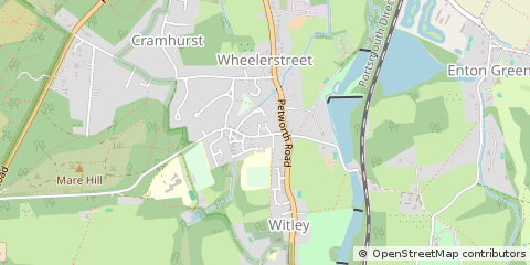 Map of Godalming, Surrey