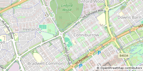 Map of Milton Keynes