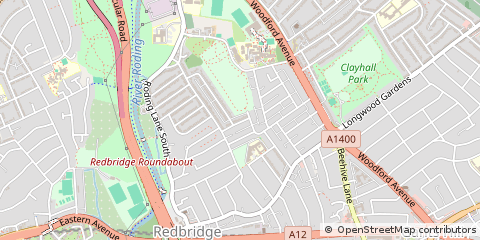 Map of Ilford, Essex