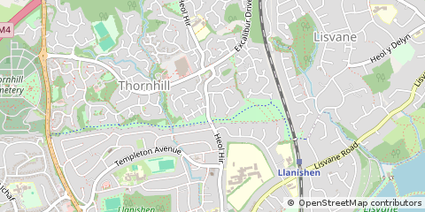 Map of Cardiff, South Glamorgan