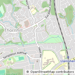 Map of Cardiff, South Glamorgan