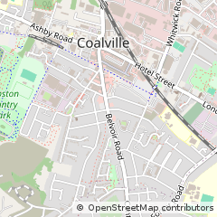 Map of Coalville, Leicestershire