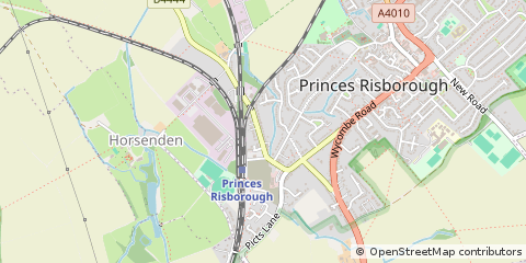 Map of Princes Risborough, Buckinghamshire