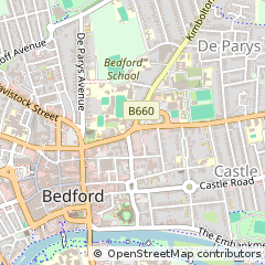 Map of Bedford, Bedfordshire