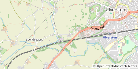 Map of Ulverston, Cumbria