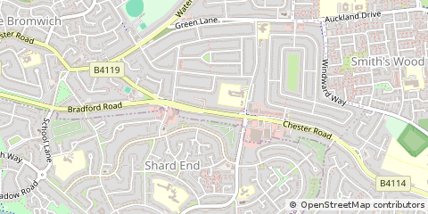 Map of Birmingham, West Midlands