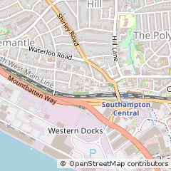 Map of Southampton, Hampshire