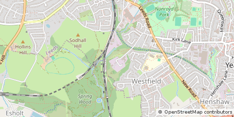Map of Leeds, West Yorkshire