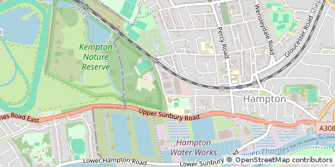 Map of Hampton, Middlesex