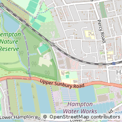 Map of Hampton, Middlesex
