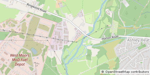 Map of Three Legged Cross, Wimborne