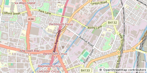 Map of Birmingham, West Midlands