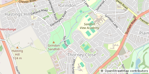 Map of Sunderland, Tyne & Wear