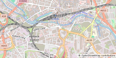 Map of Leeds, West Yorkshire