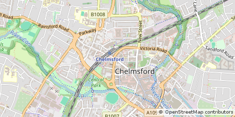 Map of Chelmsford, Essex