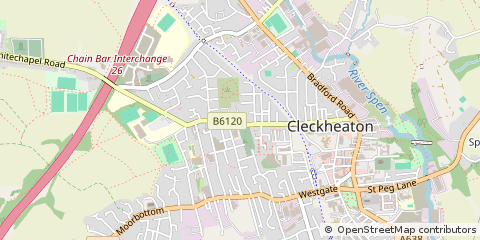 Map of Bradford, West Yorkshire