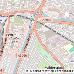 Map of Warrington, Cheshire