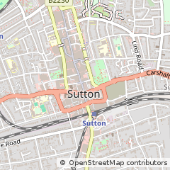 Map of Sutton, Surrey