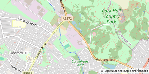 Map of Stoke on Trent, Staffordshire