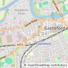 Map of Castleford, West Yorkshire