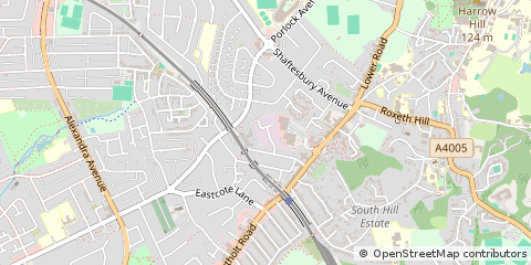 Map of Harrow, Middlesex