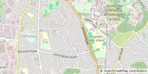 Map of Reading, Berkshire