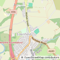 Map of Bury, Lancashire
