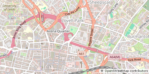 Map of Leeds, West Yorkshire