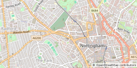 Map of Nottingham, Nottinghamshire