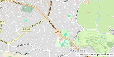 Map of Hale, Cheshire