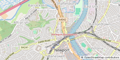 Map of Newport, Gwent