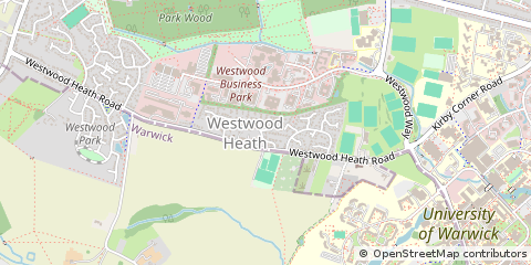 Map of Coventry, Warwickshire