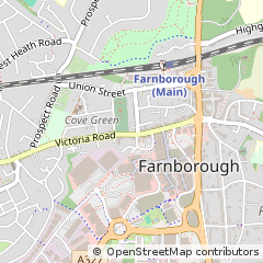 Map of Farnborough, Hampshire