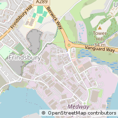 Map of Rochester, Kent