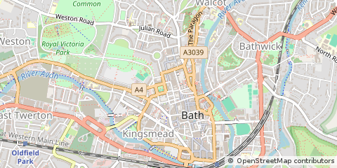 Map of Bath, Banes
