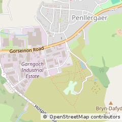 Map of Gorseinon, Swansea