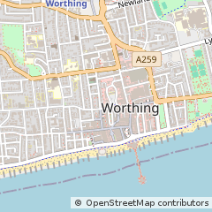 Map of Worthing, West Sussex