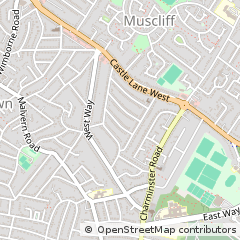 Map of Bournemouth, Dorset