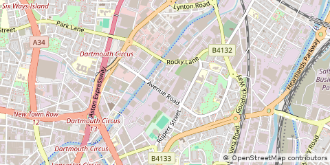 Map of Birmingham, West Midlands