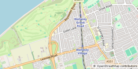 Map of Wallasey, Merseyside