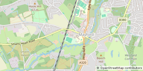 Map of Woking, Surrey
